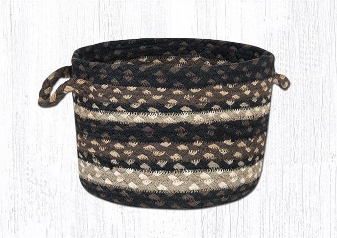 Mocha/Frappuccino Braided Utility Basket 9"x7" Thumbnail