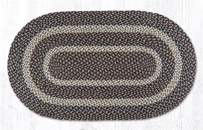 Tan Oval Braided Rug 27"x45" Thumbnail