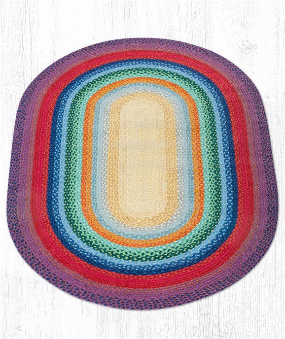 Rainbow 1 Oval Braided Rug 4'x6' Thumbnail