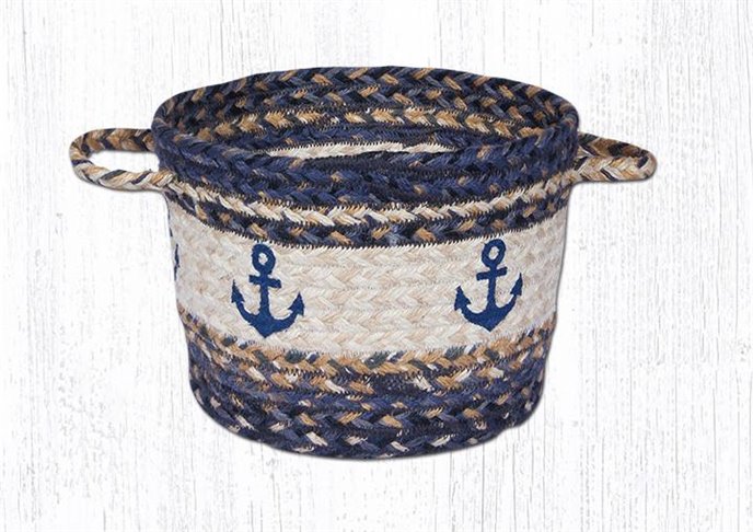 Anchor Printed Braided Utility Basket 13"x9" Thumbnail