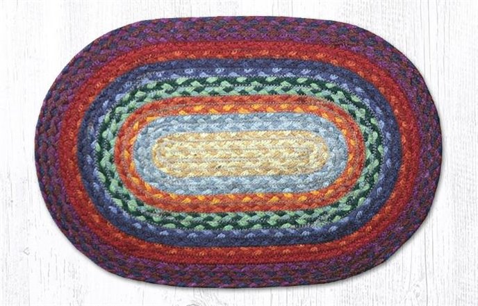 Rainbow 1 Oval Braided Swatch 10"x15" Thumbnail