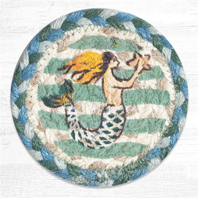 Mermaid Printed Coaster 5"x5" Set of 4 Thumbnail