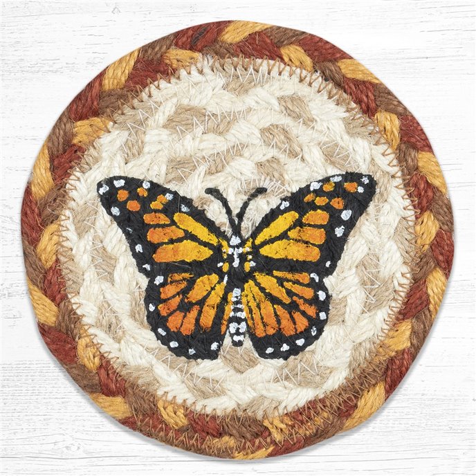 Monarch Printed Braided Coaster 5"x5" Set of 4 Thumbnail