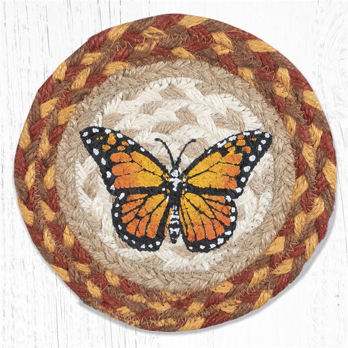 Monarch Round Large Braided Coaster 7"x7" Set of 4 Thumbnail