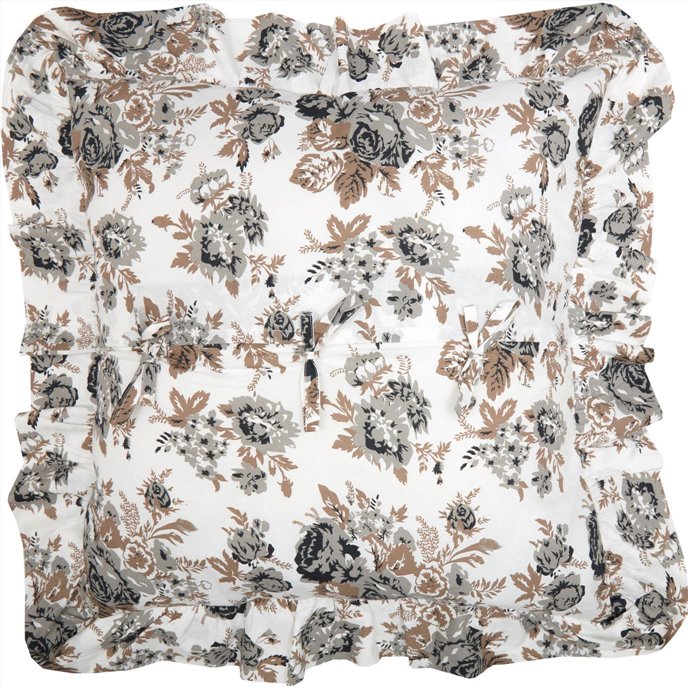 Annie Portabella Floral Fabric Euro Sham 26x26 Thumbnail