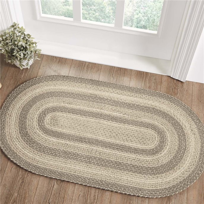 Cobblestone Jute Rug Oval w/ Pad 27x48 Thumbnail