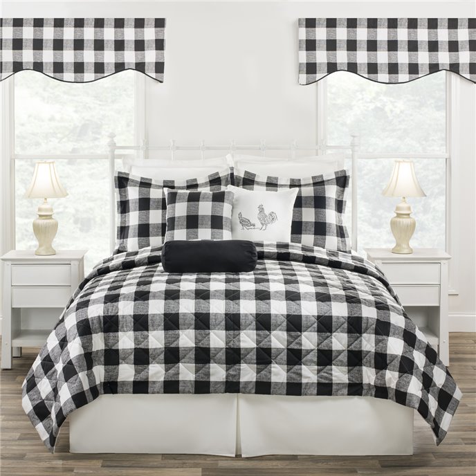 Cottage Classic Black Queen Bedskirt - Solid Print Thumbnail