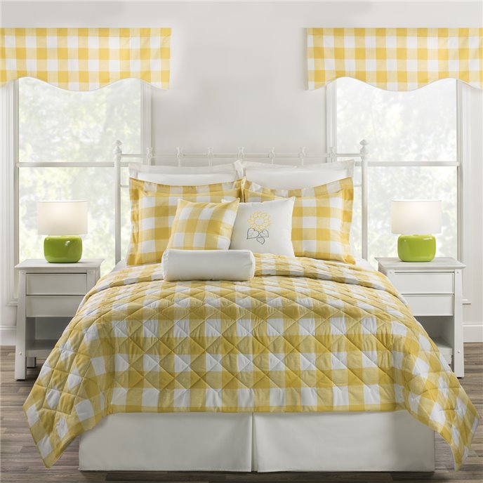 Cottage Classic Yellow Full Bedskirt - Solid Print Thumbnail