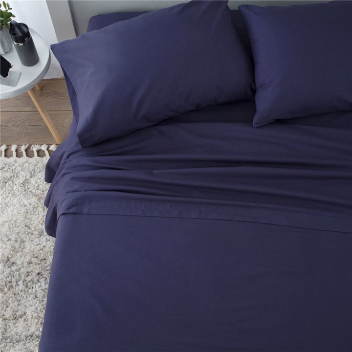 Martex 225 Thread Count Twin Navy Sheet Set Thumbnail