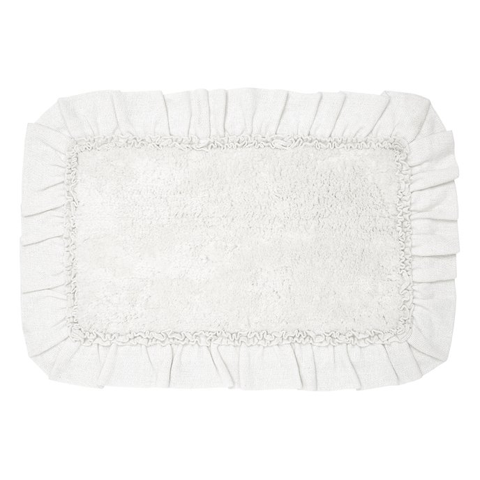 Burlap Antique White Bathmat 20x30 Thumbnail