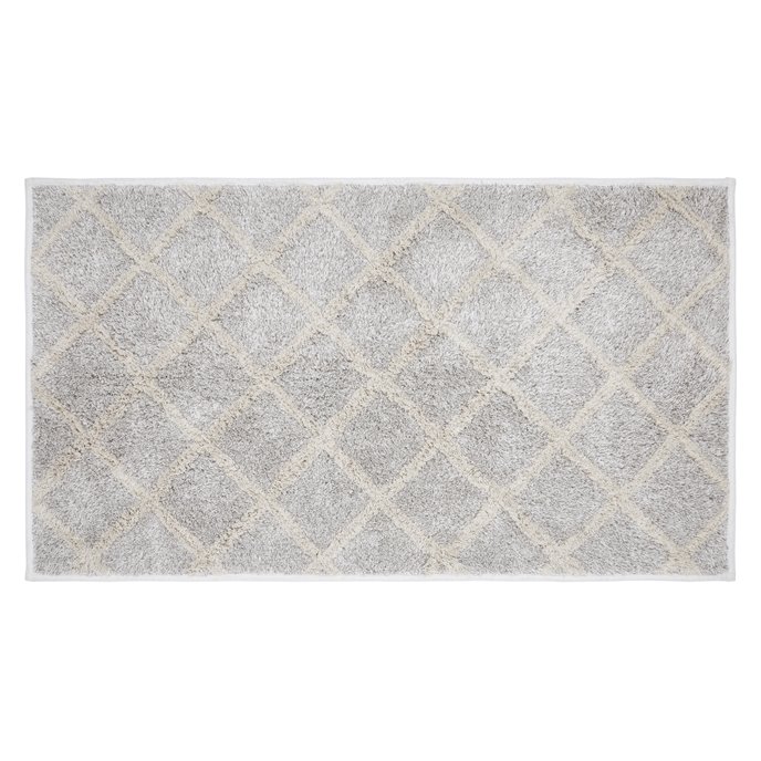 Frayed Lattice Oatmeal Bathmat 27x48 Thumbnail