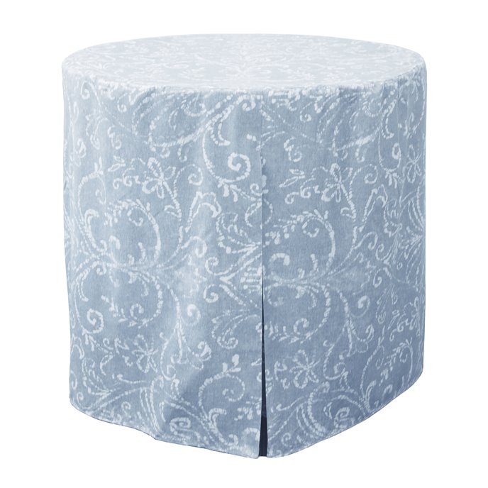 Tablevogue 60-Inch Misty Blue Bali Print Round Table Cover Thumbnail