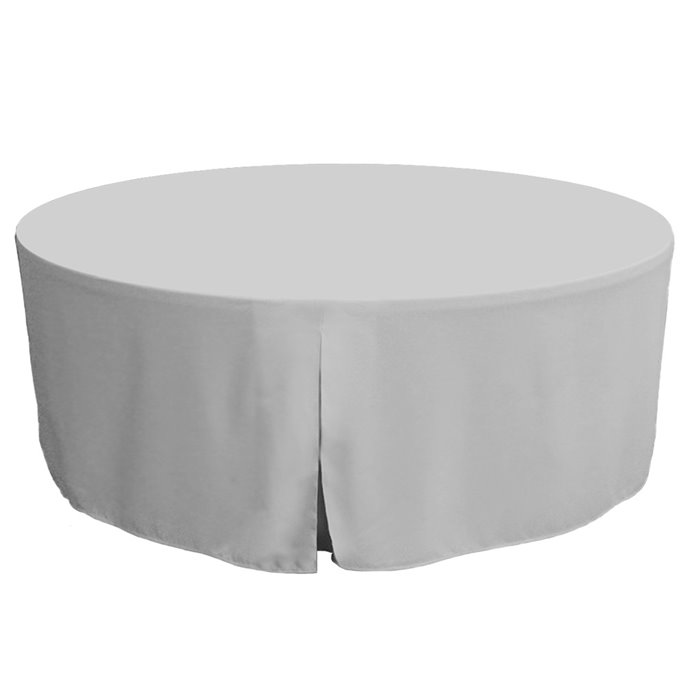 Tablevogue 72-Inch Silver Round Table Cover Thumbnail