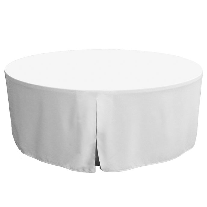 Tablevogue 72-Inch White Round Table Cover Thumbnail