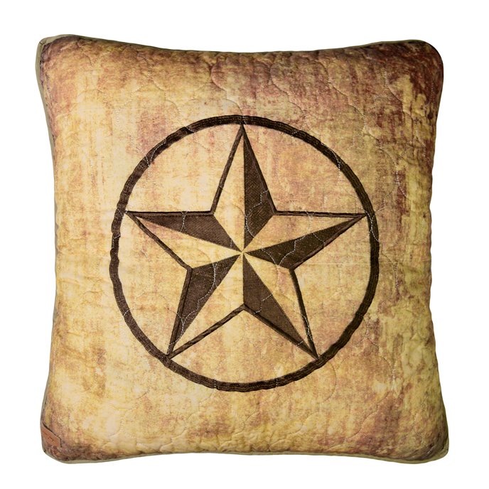 Wood Patch Star Decorative Pillow Thumbnail