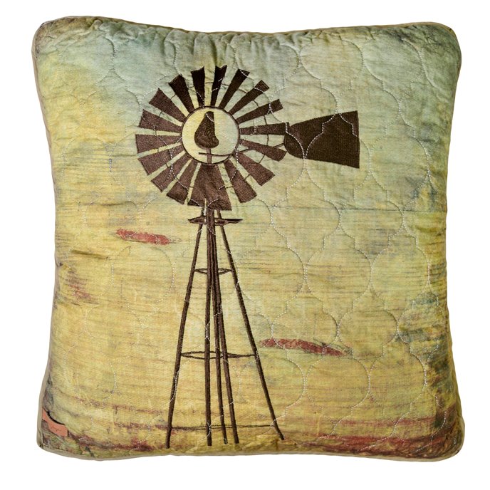 Wood Patch Windmill Decorative Pillow Thumbnail