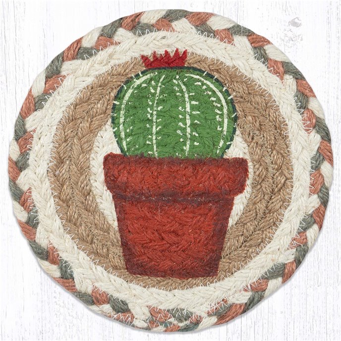 Cacti 3 Round Large Coaster 7"x7" Set of 4 Thumbnail