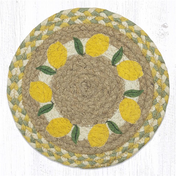 Lemon Printed Round Trivet 10"x10" Thumbnail