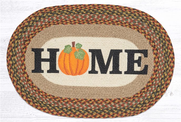 Home - Pumpkin Oval Rug 20"x30" Thumbnail