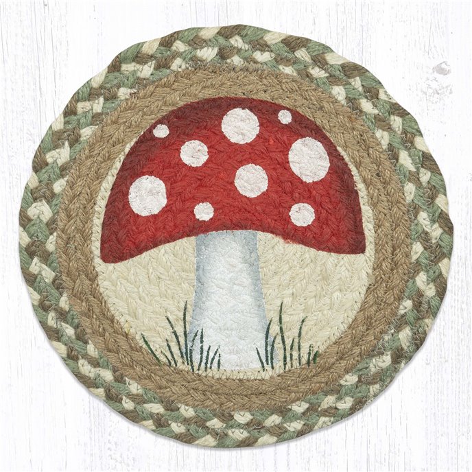 Mushroom Printed Round Trivet 10"x10" Thumbnail