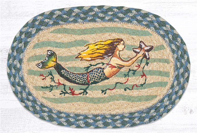 Mermaid Printed Oval Swatch 10"x15" Thumbnail