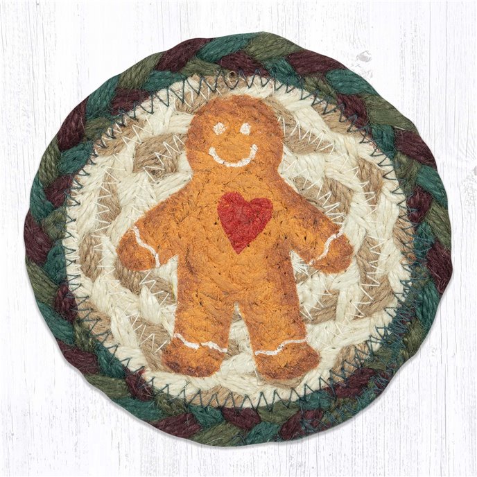 Gingerbread Man Printed Coaster 5"x5" Set of 4 Thumbnail