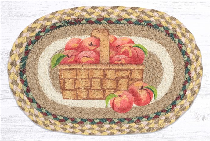 Peach Basket Printed Oval Swatch 10"x15" Thumbnail