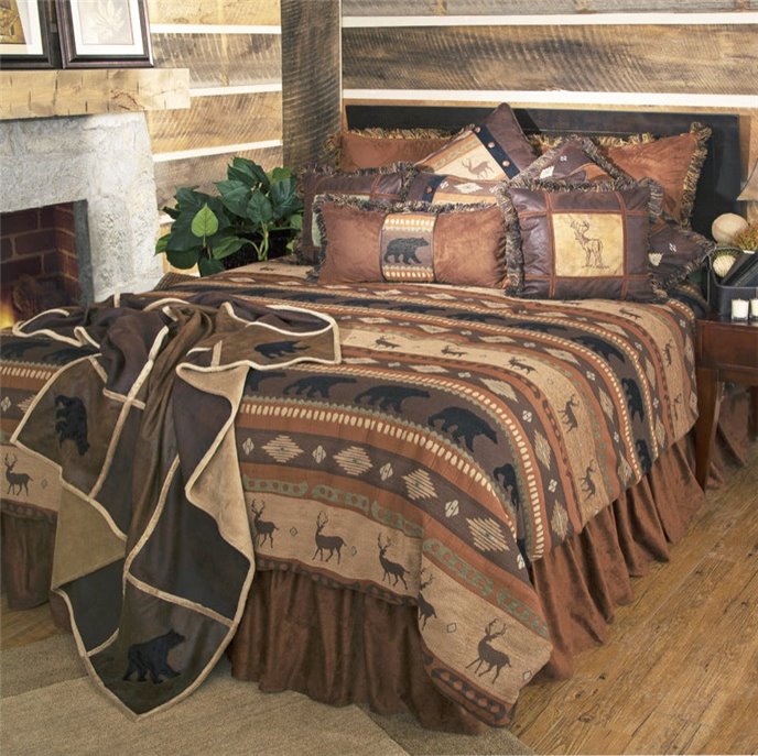 Carstens Autumn Trails Rustic Cabin Comforter Set, King Thumbnail