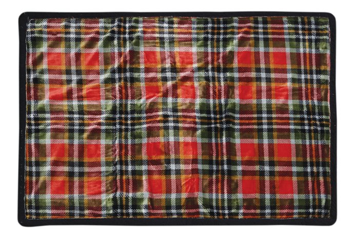 Rust and Sage Plaid L/XL - Black sherpa Dog Blanket Thumbnail