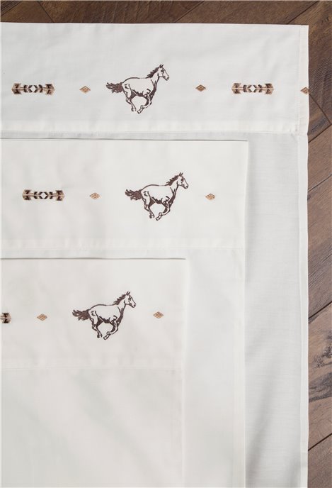 Carstens Embroidered Horse Western Sheet Set, Full Thumbnail