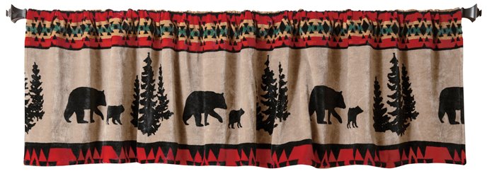 Bear Trail with Black Sherpa Valance Thumbnail