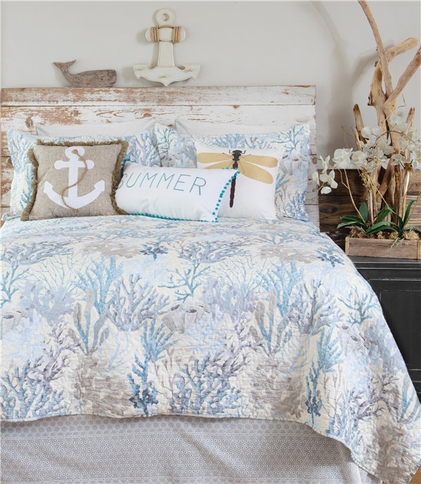 Summer Reef Coastal Quilt Set, Queen Thumbnail