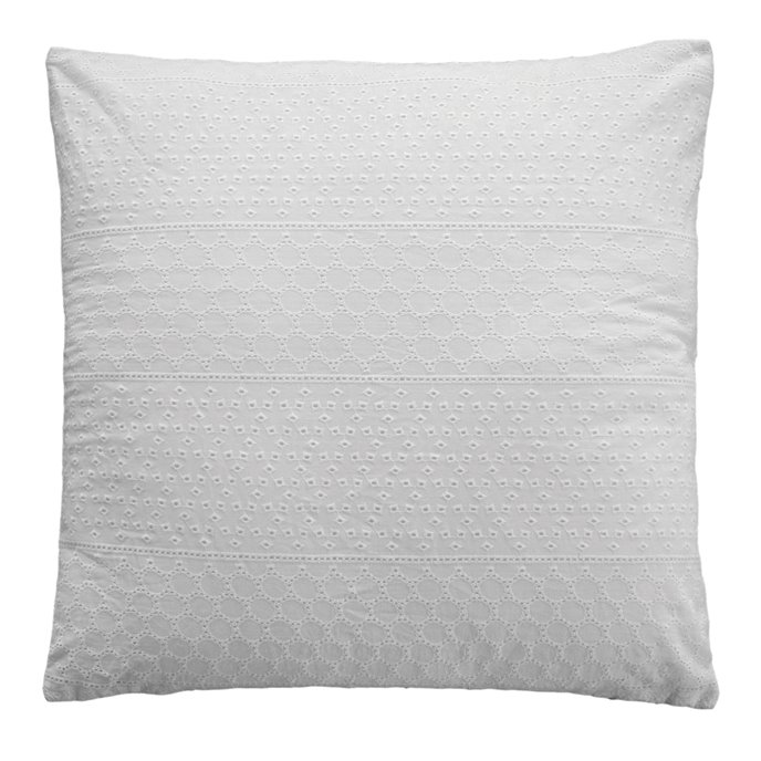 Lace Euro Pillow Cover 26x26 (Cover Only), White Eyelet Thumbnail