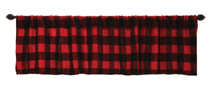 Carstens Red Lumberjack Plaid Valance Thumbnail