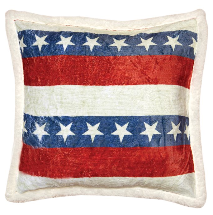 Americana Plush Sherpa Pillow Thumbnail