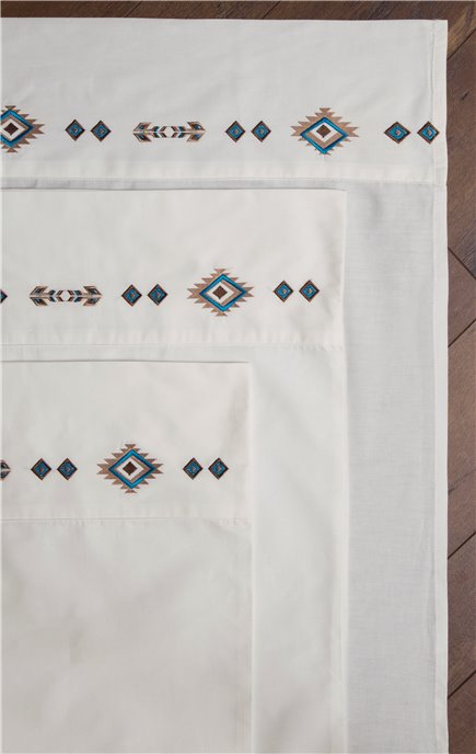 Carstens Embroidered Southwestern Sheet Set, Queen Thumbnail