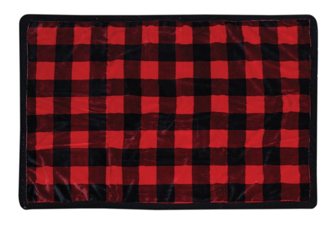 Lumberjack Plaid Red L/XL - Black sherpa Dog Blanket Thumbnail