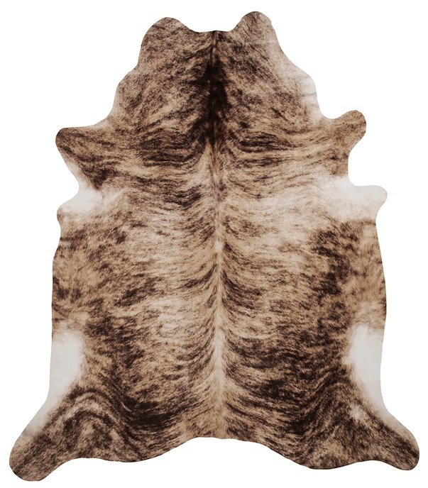 Faux Cowhide Printed (Hairless) Rug 5ft x 6.5ft, Medium Brindle Thumbnail