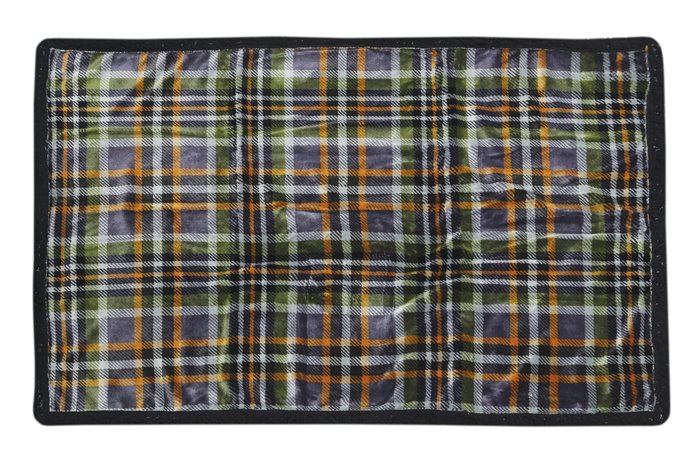 Gray Plaid L/XL - Black sherpa Dog Blanket Thumbnail