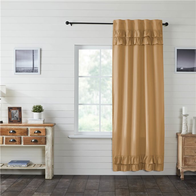 Simple Life Flax Khaki Ruffled Panel 96x40 Thumbnail