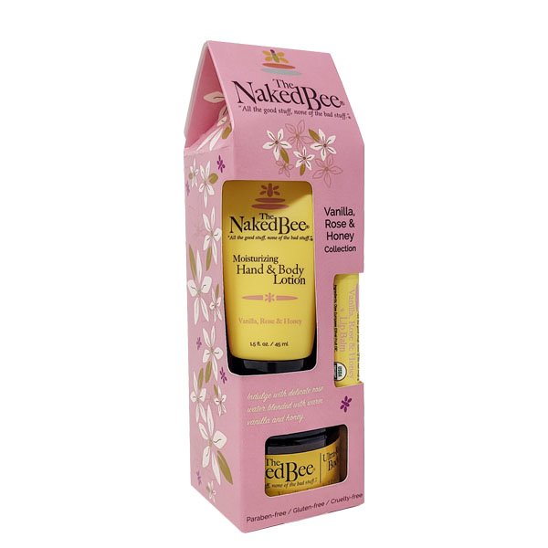 Naked Bee Vanilla, Rose & Honey Gift Collection Trio Thumbnail