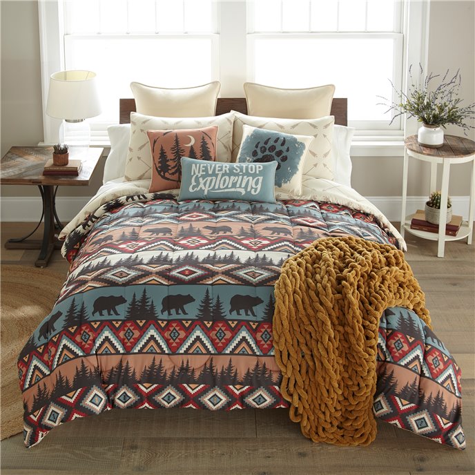 Bear Totem 3 Piece King Comforter Set Thumbnail