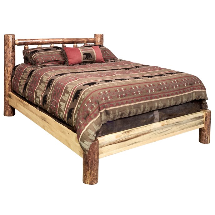 Glacier Queen Platform Log Bed Thumbnail