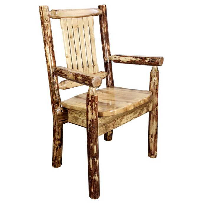 Glacier Captain's Chair w/ Ergonomic Wooden Seat Thumbnail