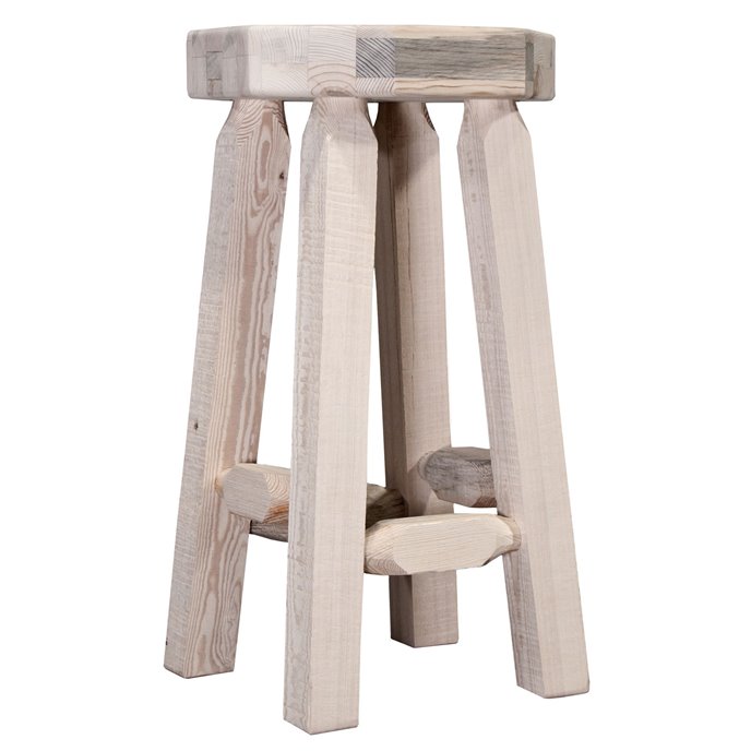 Homestead Backless Barstool - Clear Lacquer Finish Thumbnail