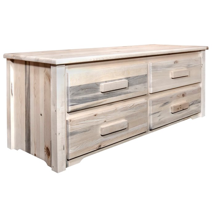 Homestead 4 Drawer Sitting Chest - Clear Lacquer Finish Thumbnail