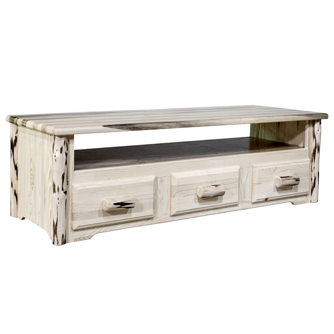 Montana Sitting Chest/Entertainment Center - Clear Lacquer Finish Thumbnail