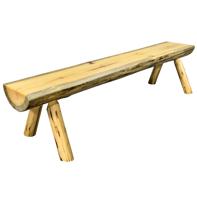 Montana 6 Foot Half Log Bench - Exterior Finish Thumbnail