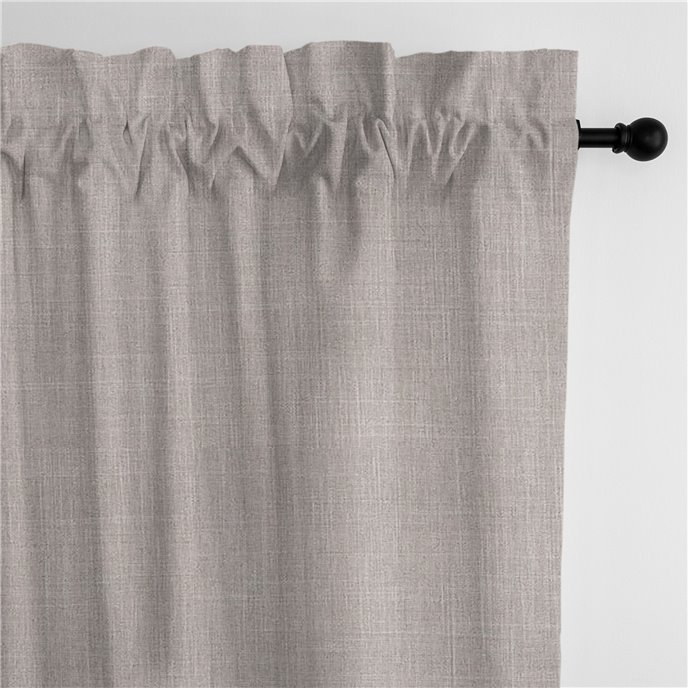 Austin Taupe Pole Top Drapery Panel - Pair - Size 50"x144" Thumbnail