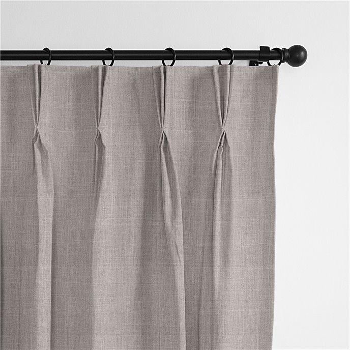 Austin Taupe Pinch Pleat Drapery Panel - Pair - Size 20"x96" Thumbnail